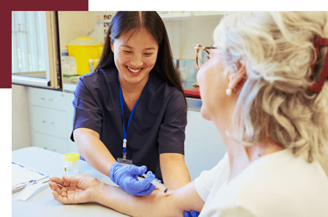 medical professional providing blood test on patient medical professional providing blood test on patient
